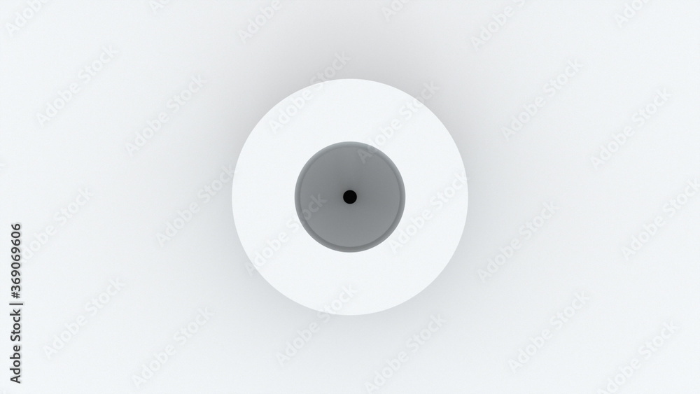 3d render of transformation of a cylinder into a disk. The shape change. Computer generated geometric backdrop 3d render of transformation of a cylinder into a disk. The shape change. Computer generated geometric backdrop