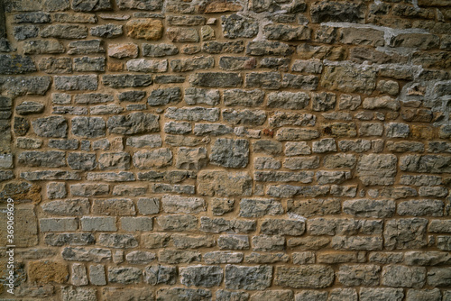 old stone wall texture and background, close up