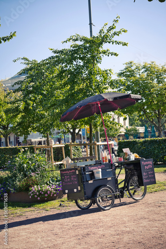 Cute tricycle stall in the park © HiroSund