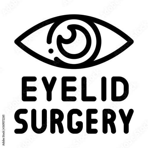 eyelid surgery icon vector. eyelid surgery sign. isolated contour symbol illustration