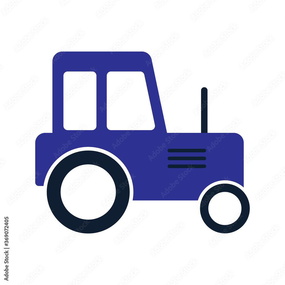 Vector farmer tractor icon. Vector illustration Vector farmer tractor icon. Vector illustration