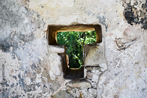 T-shaped window in the ancient Maya city of Palenque
