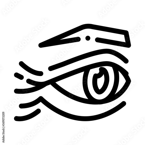eyelid wrinkles icon vector. eyelid wrinkles sign. isolated contour symbol illustration