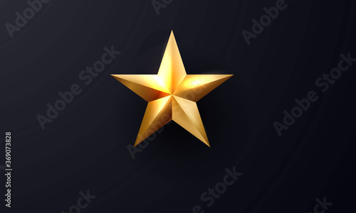Luxury golden 3D stars vector Virtual design