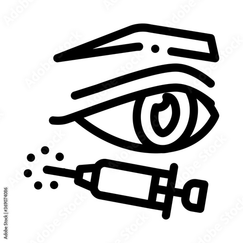eyelid surgery anesthesia icon vector. eyelid surgery anesthesia sign. isolated contour symbol illustration