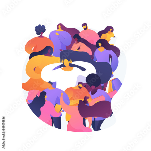 Overpopulation abstract concept vector illustration. World human overpopulation, resource overconsumption, densely populated area, urban population growth, inhabitant increase abstract metaphor.
