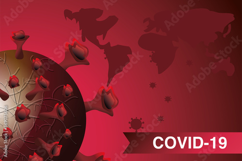 coronavirus disease or covid 19, floating China pathogen respiratory influenza virus cells