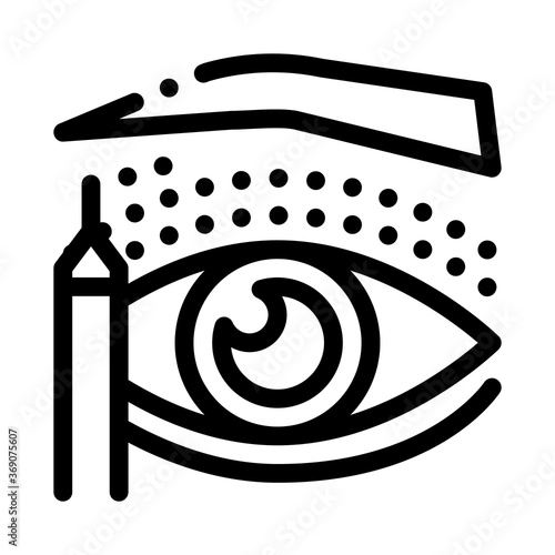 eyelid surgery design phase icon vector. eyelid surgery design phase sign. isolated contour symbol illustration