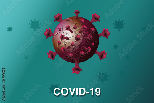 coronavirus disease or covid 19, floating China pathogen respiratory influenza virus cells