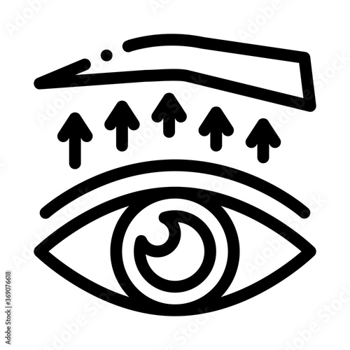 eyelid surgery treatment icon vector. eyelid surgery treatment sign. isolated contour symbol illustration