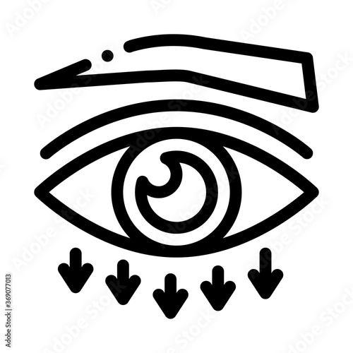 eyelid plastic surgery icon vector. eyelid plastic surgery sign. isolated contour symbol illustration