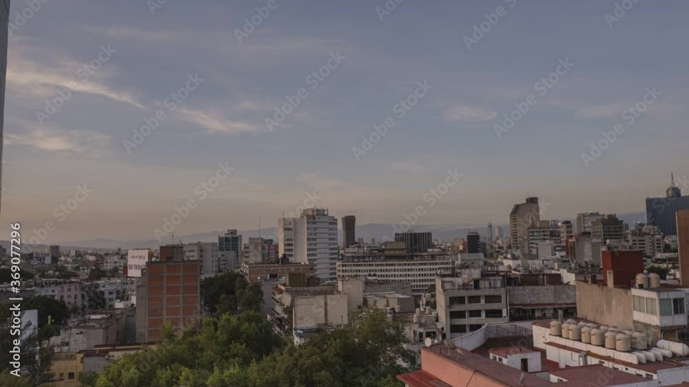 Timelapse from above of Mexico city neighborhood Timelapse from above of Mexico city neighborhood