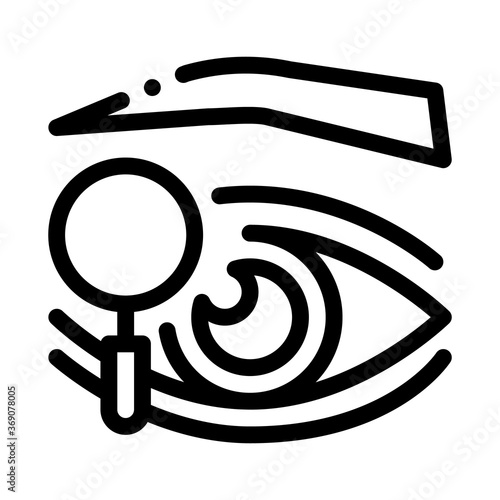 eyelid research icon vector. eyelid research sign. isolated contour symbol illustration