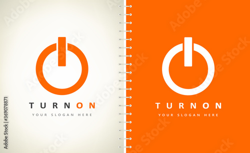 Tela turn on logo vector design
