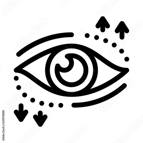 eyebrow down surgery icon vector. eyebrow down surgery sign. isolated contour symbol illustration