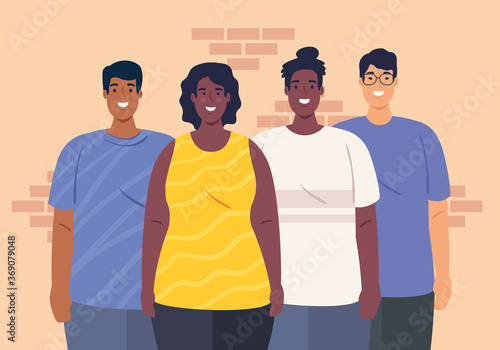 multiethnic together, diversity and multiculturalism concept