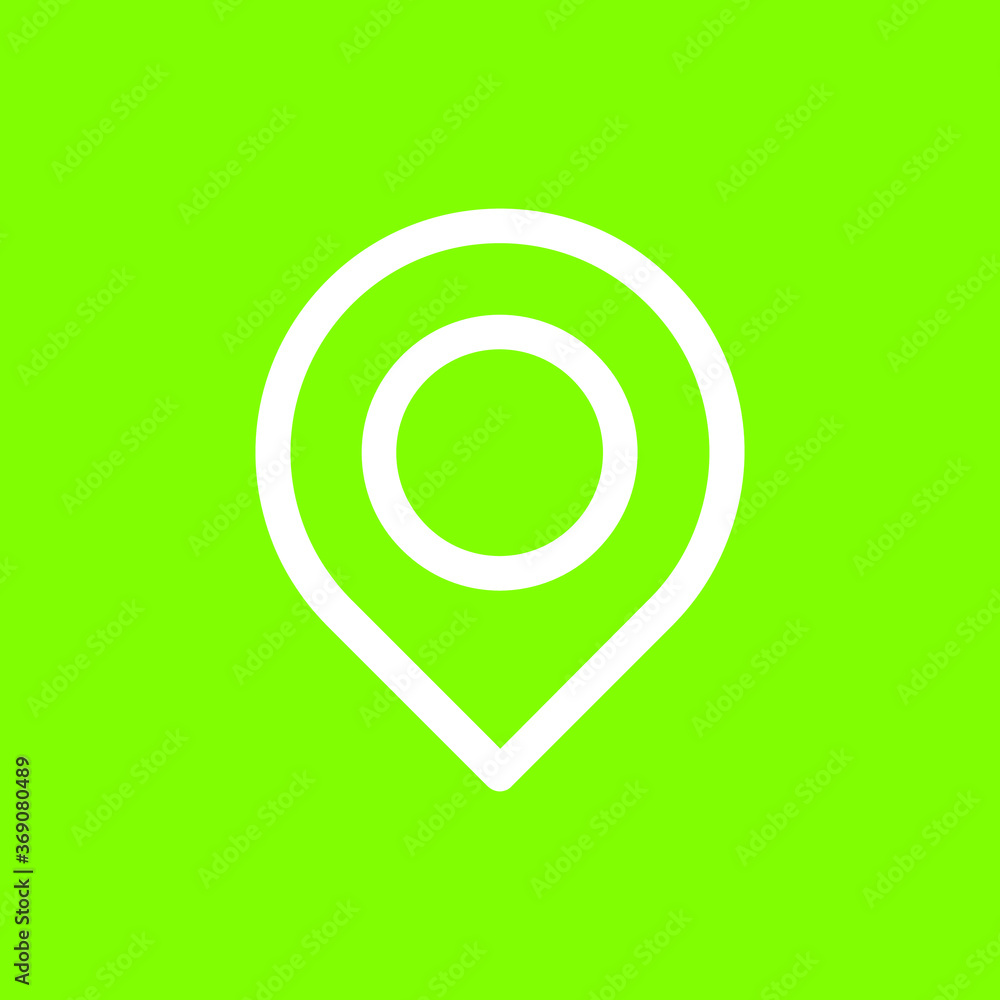 Illustration and icon pin place