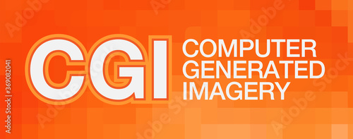CGI – Computer Generated Imagery Acronym, Modern background Design