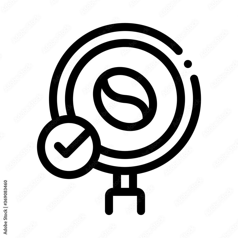 coffee bean research icon vector. coffee bean research sign. isolated contour symbol illustration coffee bean research icon vector. coffee bean research sign. isolated contour symbol illustration