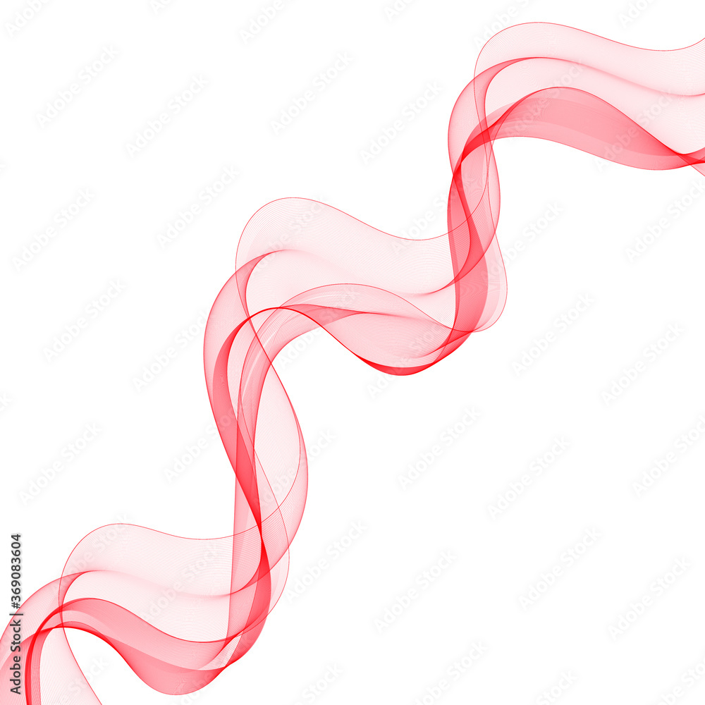 Red abstract wave isolated on white background. Advertising layout. Vector graphics. Eps 10 Red abstract wave isolated on white background. Advertising layout. Vector graphics. Eps 10