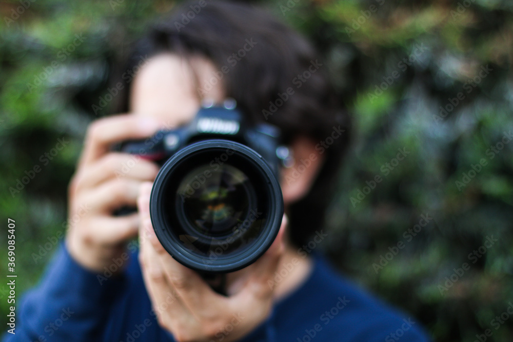 photographer with camera in action photographer with camera in action