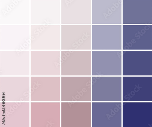 Abstract square pattern, color combination texture. Shades, tones and nuances, gradient scheme. Pastel light pink violet beige grey and dark muted brown blue purple colors for background and printing.