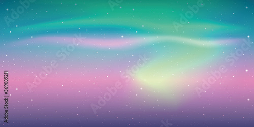 beautiful aurora borealis background colorful starry sky vector illustration EPS10