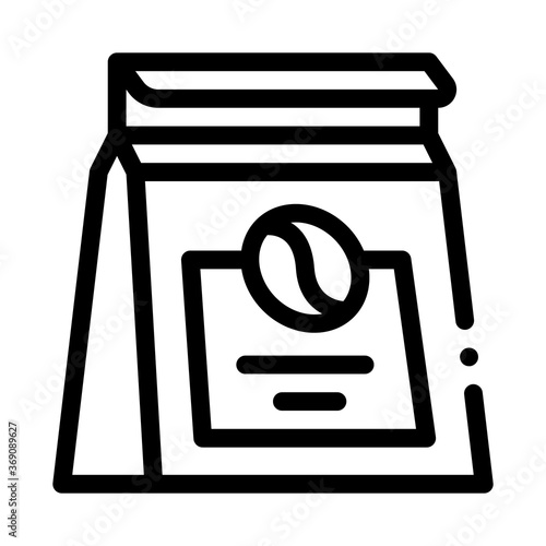 coffee package icon vector. coffee package sign. isolated contour symbol illustration