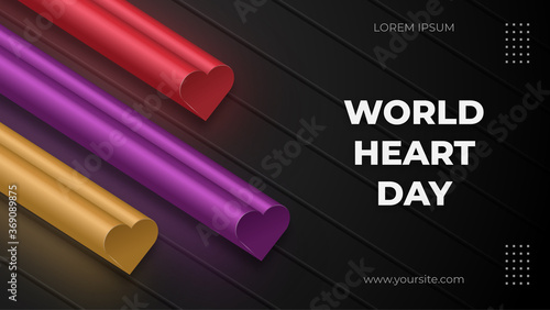 World heart day background