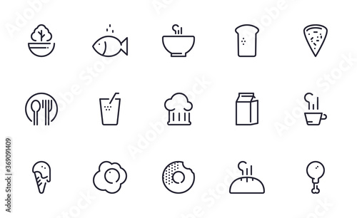 Set of Food vector icon illustration