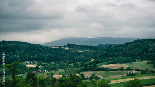 Landscape surrounding Valjevo, with Divčibare and Maljen in the distance