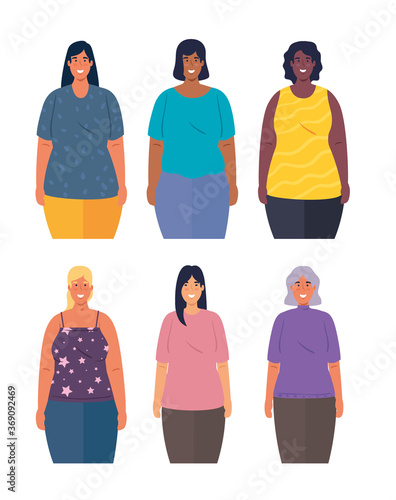 multiethnic women together, diversity and multiculturalism concept