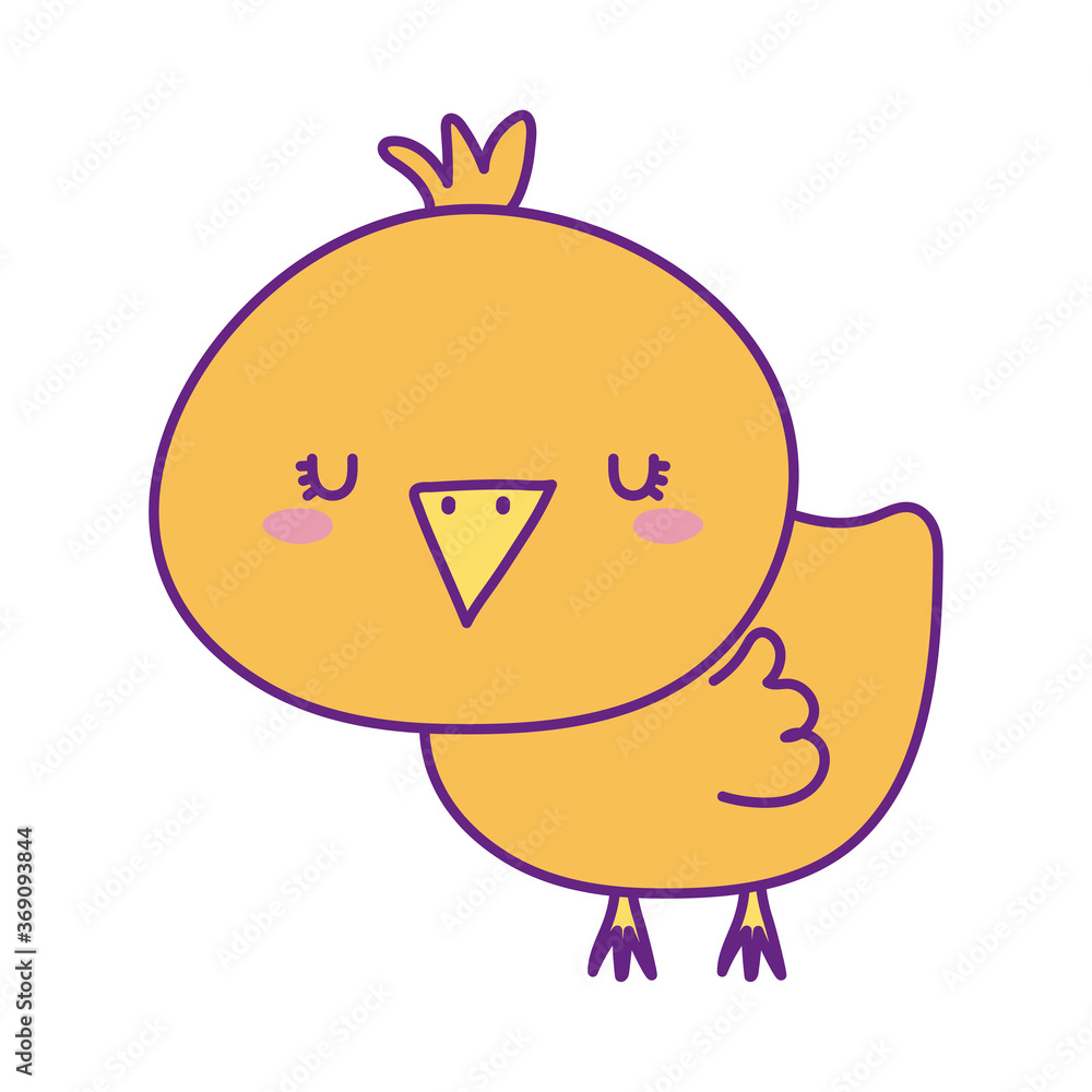 Cute chicken cartoon line and fill style icon design, Animal zoo life nature and character theme Vector illustration Cute chicken cartoon line and fill style icon design, Animal zoo life nature and character theme Vector illustration