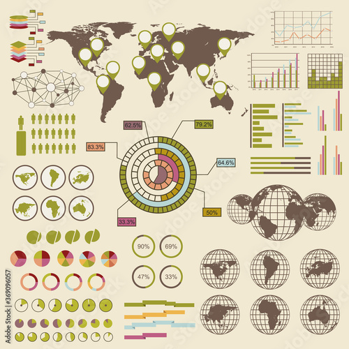 Vector set of infographic elements.