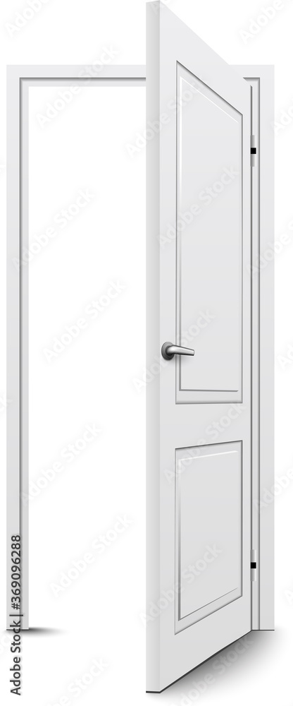 Vector opened door isolated on white background Vector opened door isolated on white background