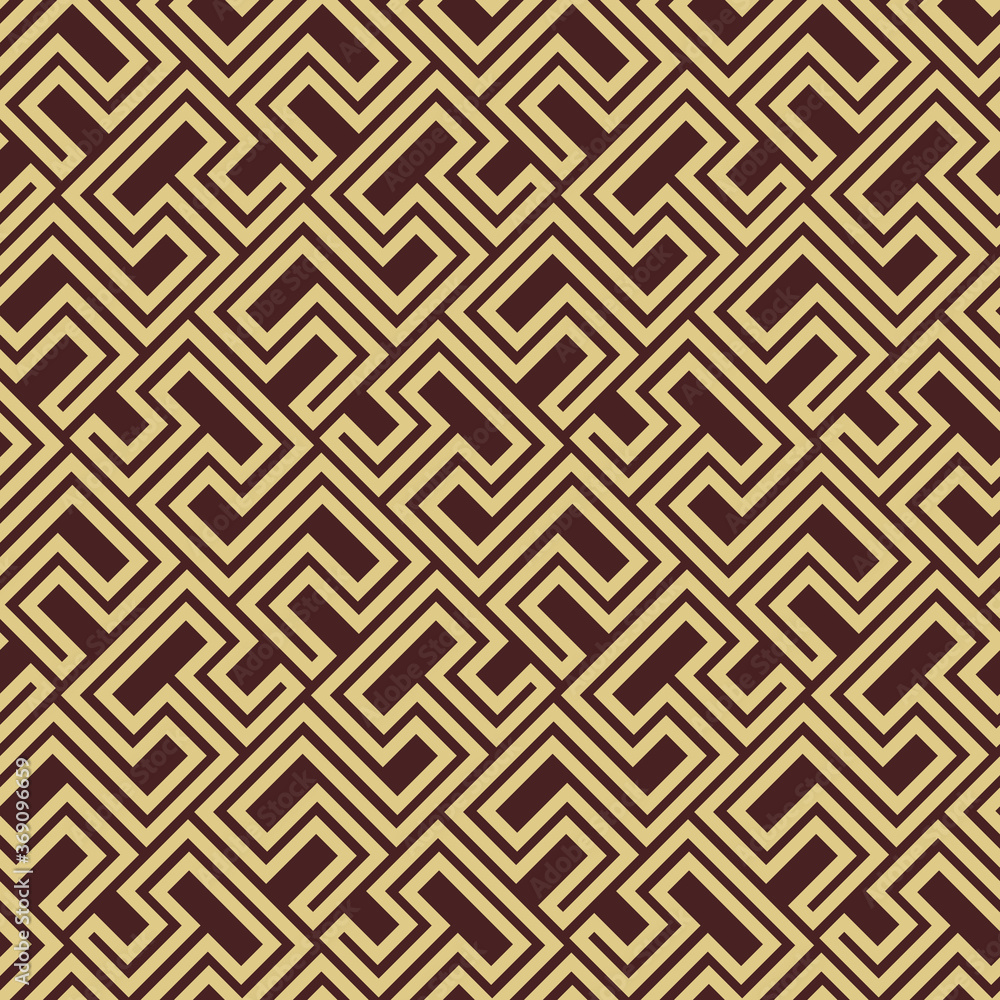Seamless background for your designs. Modern brown and golden ornament. Geometric abstract pattern Seamless background for your designs. Modern brown and golden ornament. Geometric abstract pattern