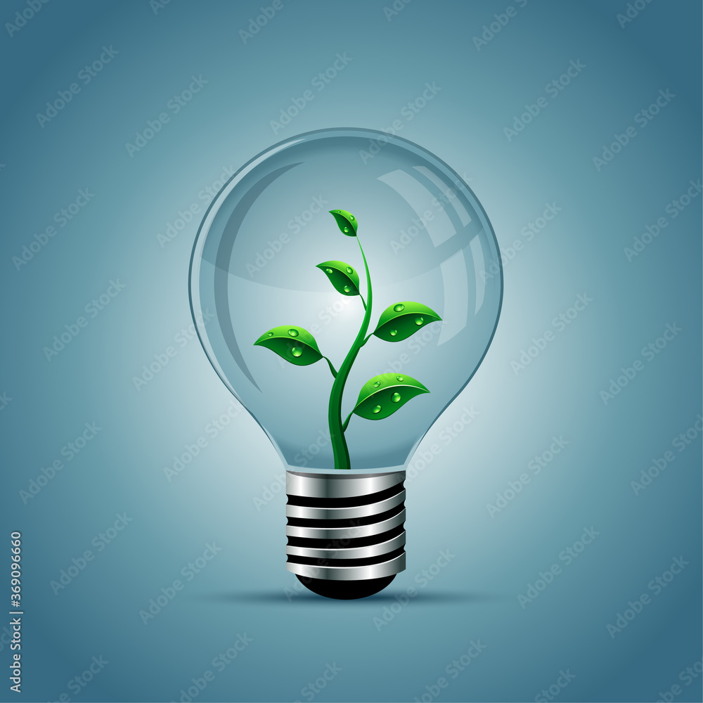 Vector light bulb, eco concept Vector light bulb, eco concept