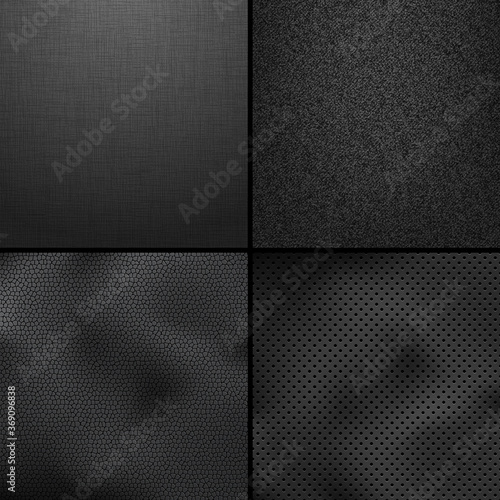 Vector set of textile textures.
