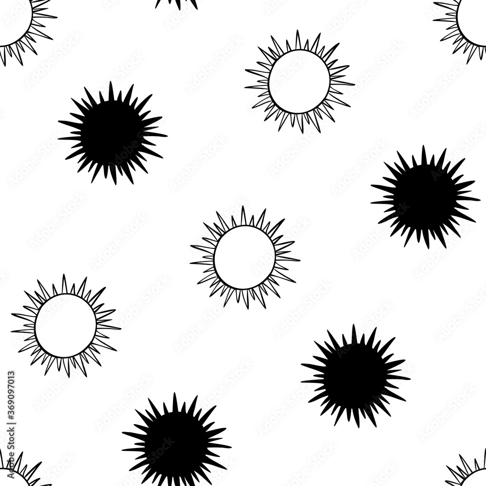 Sun vector seamless pattern design hand-drawn. Space, universe, sun - fabric wrapping, textile, wallpaper, apparel design. Sun vector seamless pattern design hand-drawn. Space, universe, sun - fabric wrapping, textile, wallpaper, apparel design.