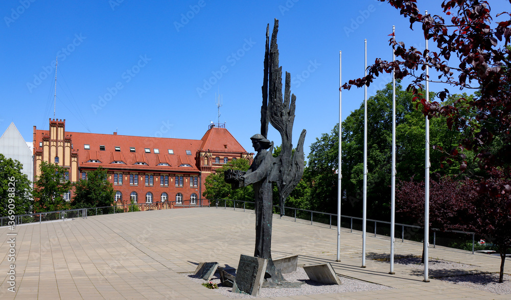 Obraz premium Engel der Freiheit, Platz Solidarnosci, Stettin, Polen