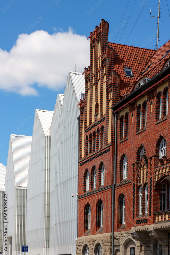 Altstadtfassade und Philharmonie, Stettin, Polen Altstadtfassade und Philharmonie, Stettin, Polen