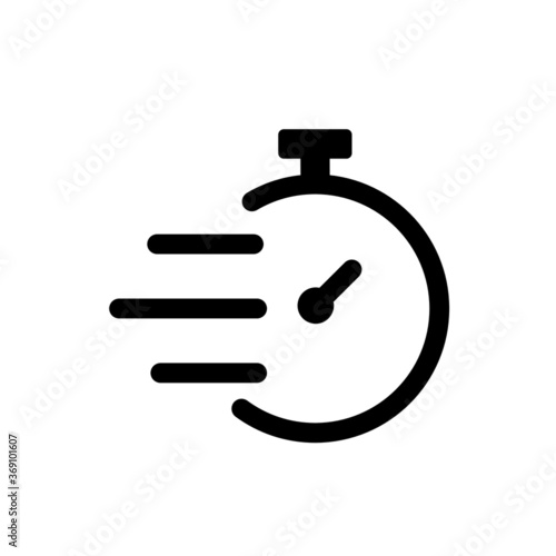 Stopwatch illustration, symbol of speed. photo