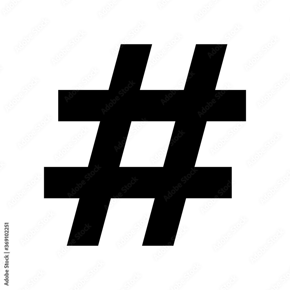 Obraz premium Hashtag vector icon. Vector illustration