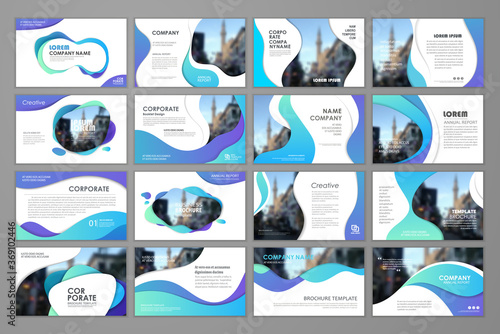 Abstract business brochure set