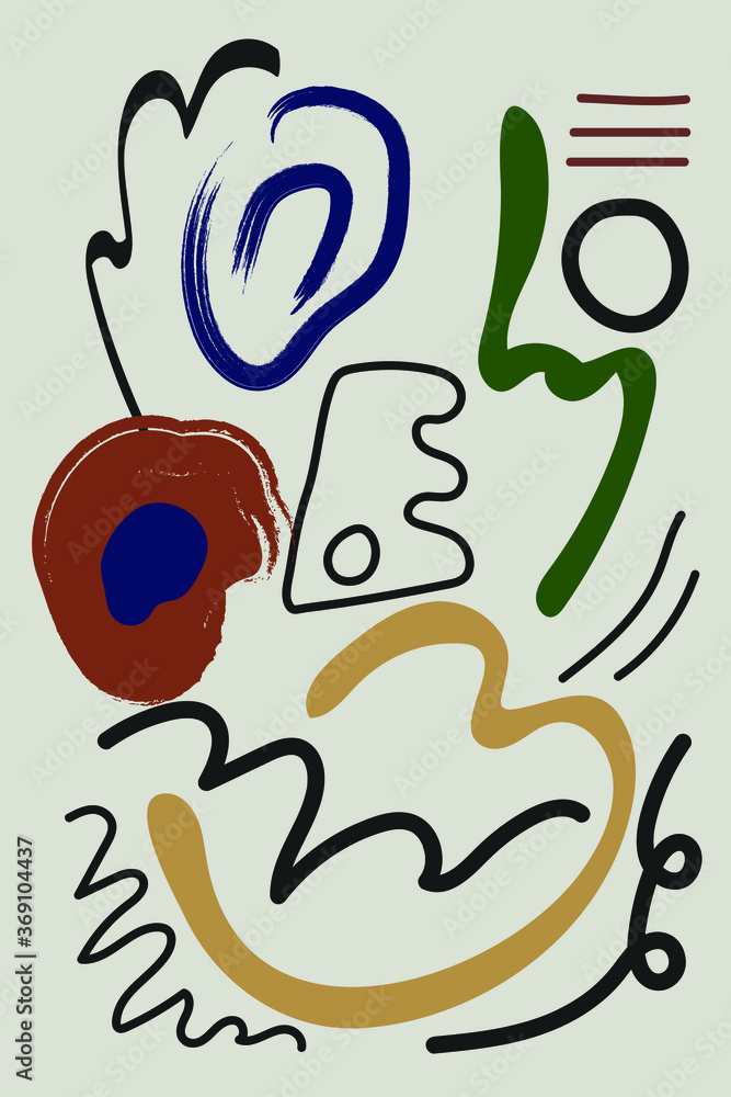 Abstract portrait.Female portrait. Contemporary drawing in modern cubism style. Hand drawn vector Abstract portrait.Female portrait. Contemporary drawing in modern cubism style. Hand drawn vector