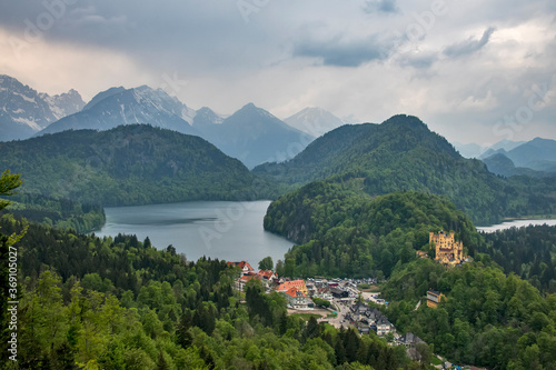 Hohenschwangau Castle photographed in Germany  in Europe. Picture made in 2019.