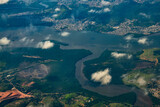 Aerial landscape photographed in Brazil. Picture made in 2019.