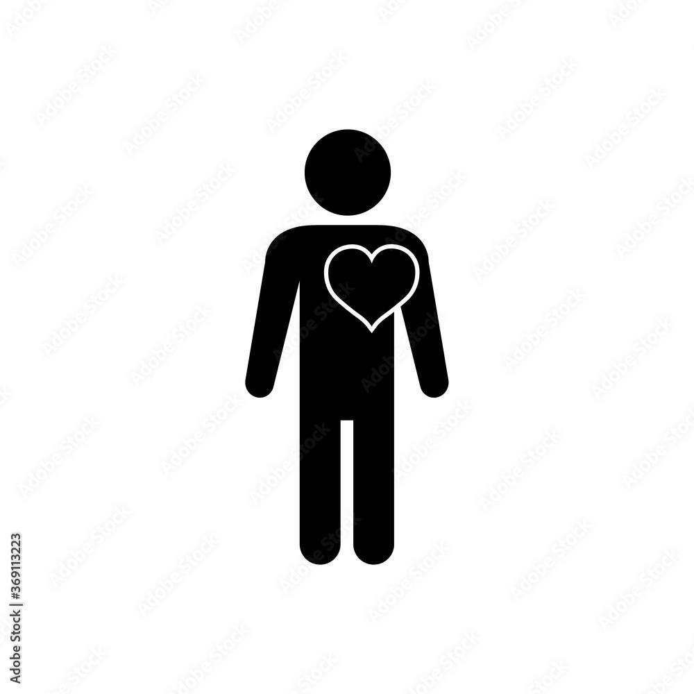 People icon, heart and hands, friendship, love icon isolated on white background People icon, heart and hands, friendship, love icon isolated on white background