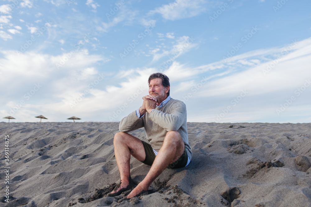 A Man on the Beach A Man on the Beach