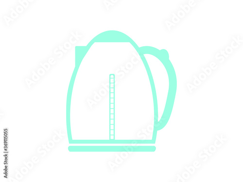 vector icon kitchen teapot symbol and teapot in flat style